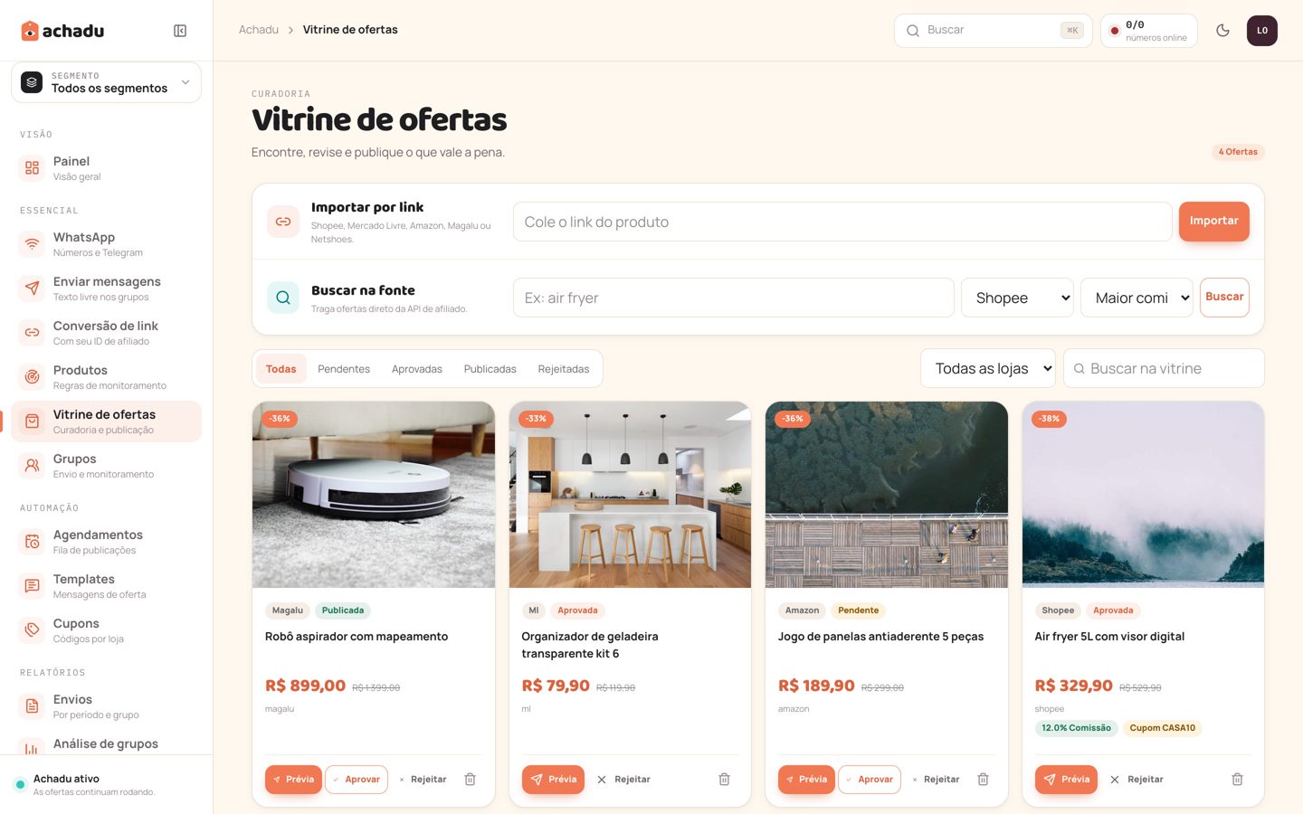 Vitrine de ofertas